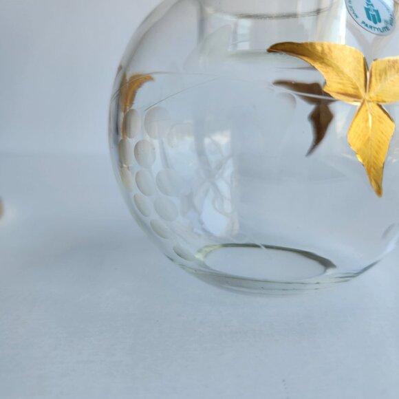 VTG RARE Partylite Mini Tuscany Glass Tealight Candle Holder with Gold Base - Picture 9 of 10